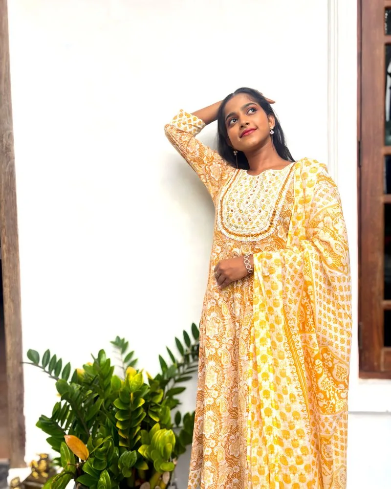  Anarkali Style - Kiara Kurti Set (Cotton)