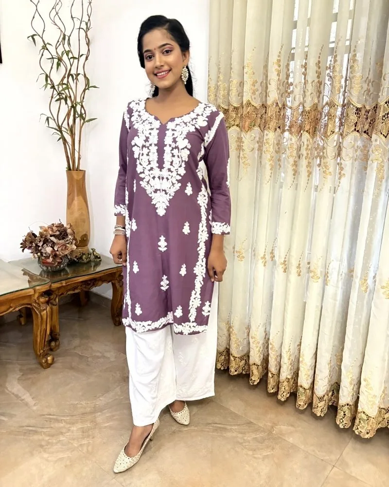 Thread Embroider Top with Pant
