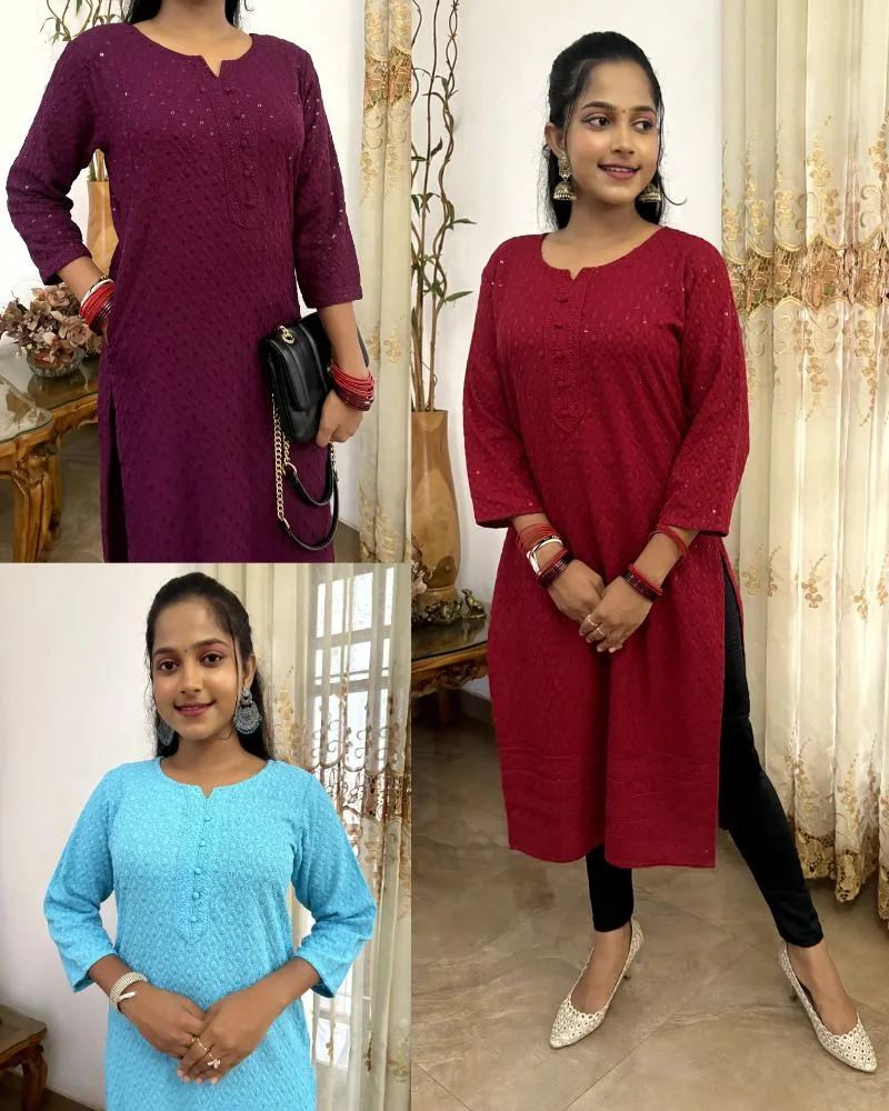 Chikankari Kurthi Top for Festival Season - Top Only