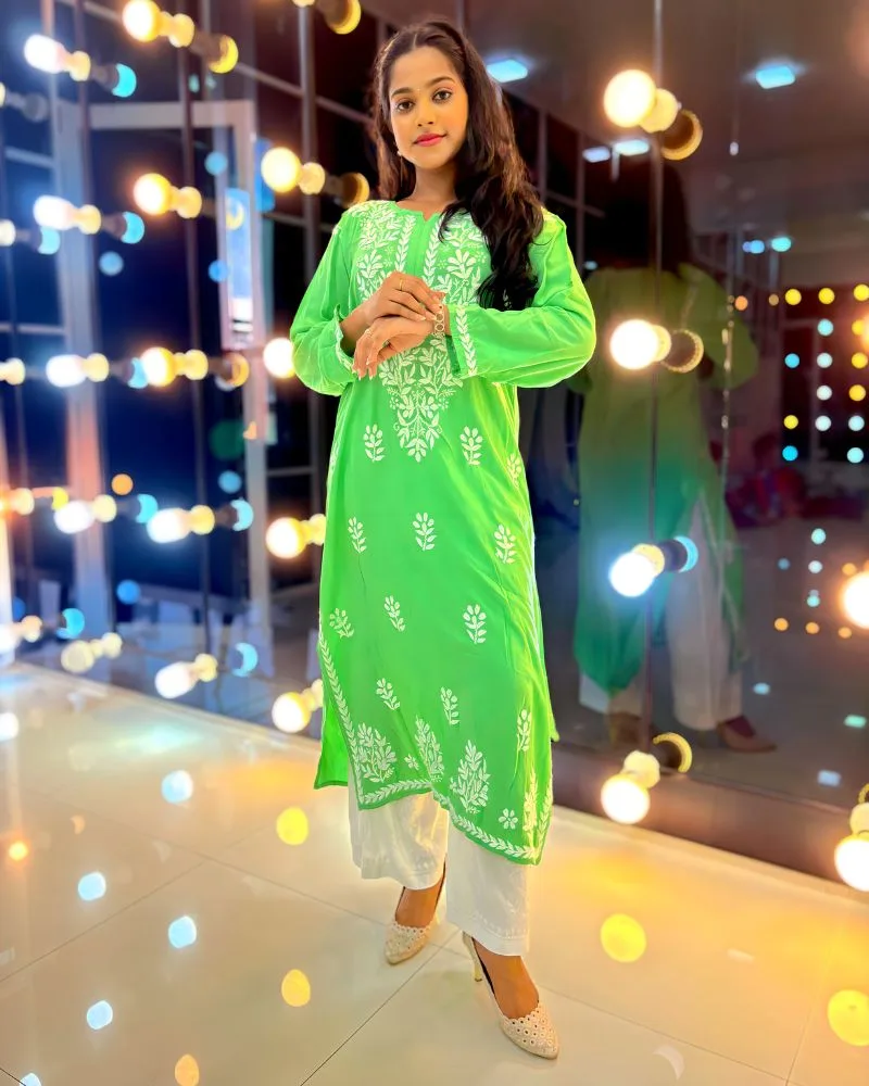 Chikankari Kurthi Top