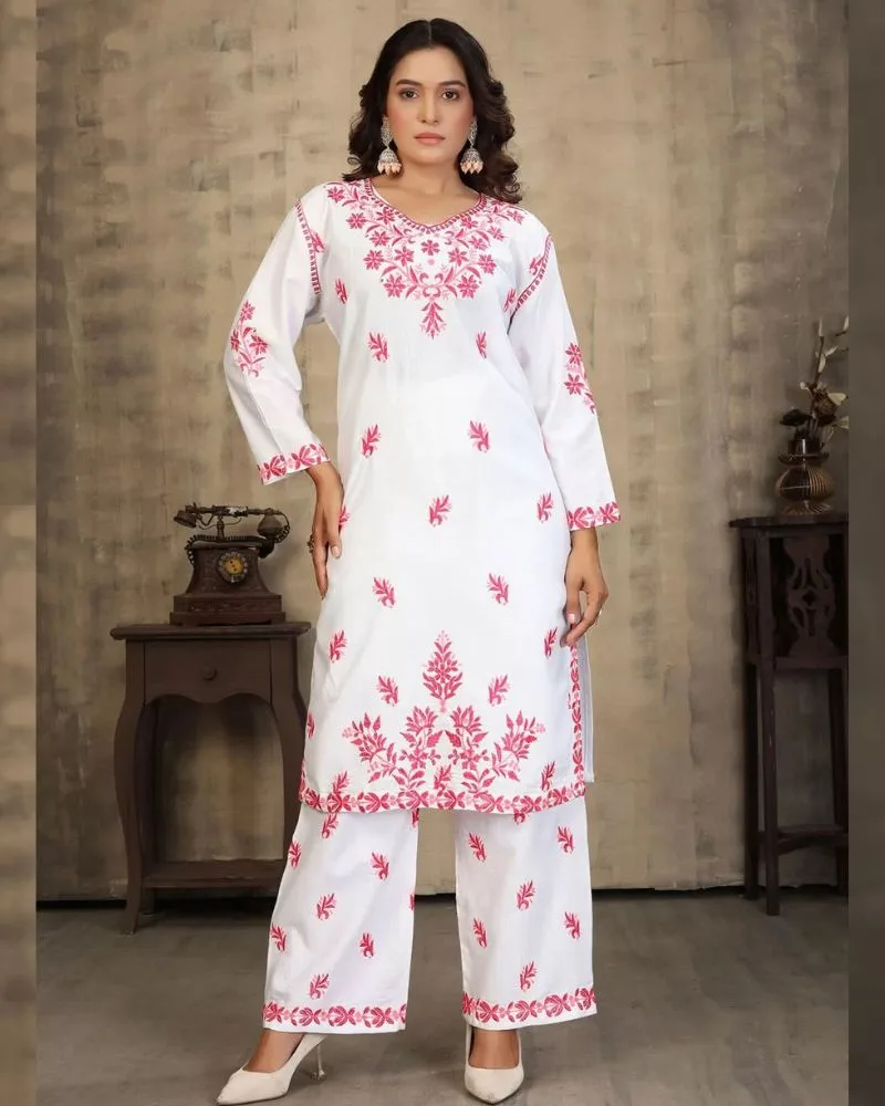 Rayon Slub Kurti Set
