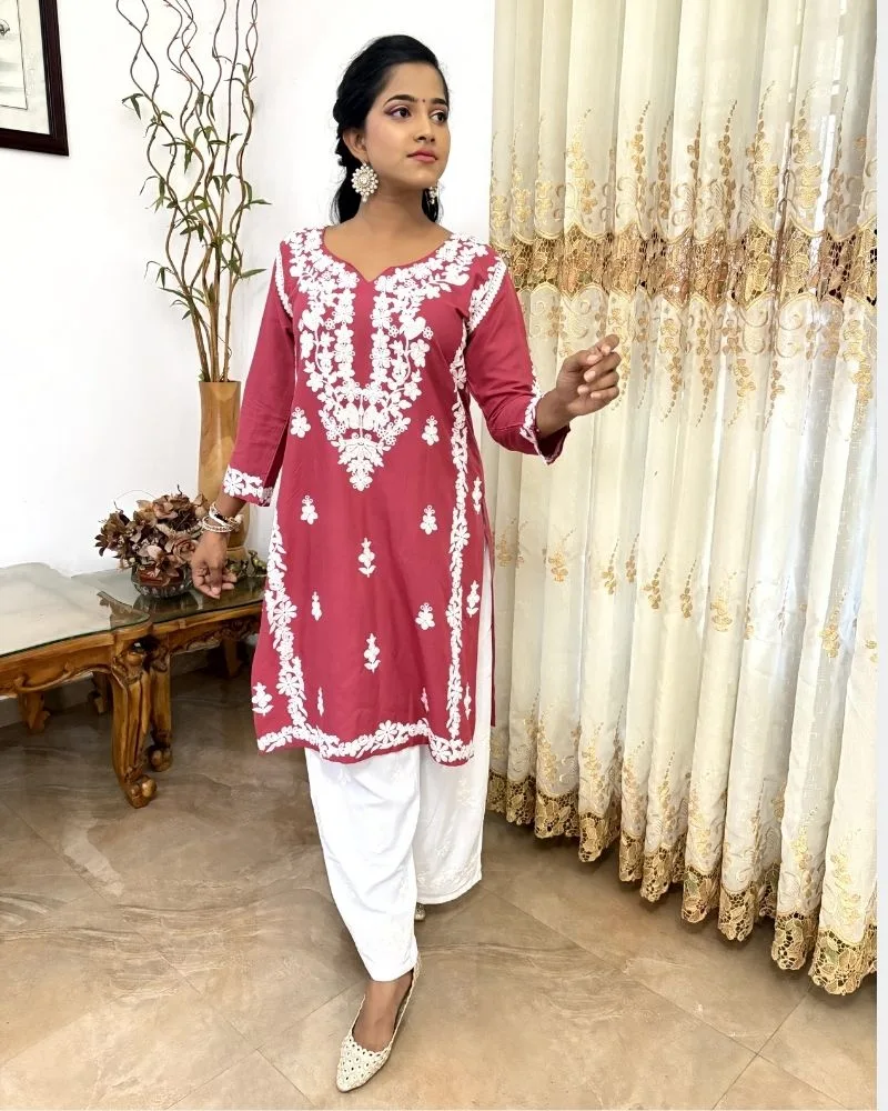 Thread Embroider Top with Pant