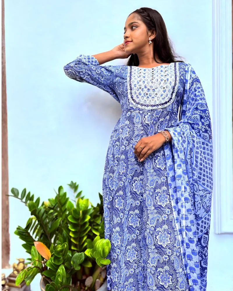  Anarkali Style - Kiara Kurti Set (Cotton)