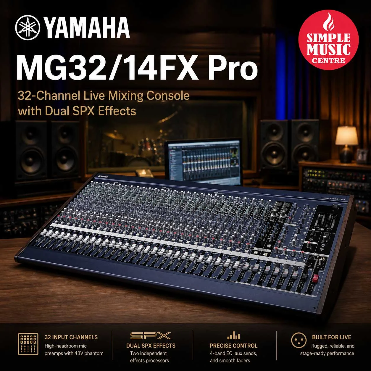 Buy Yamaha MG32/14FX Pro 32-Channel Live Mixing Console with Dual