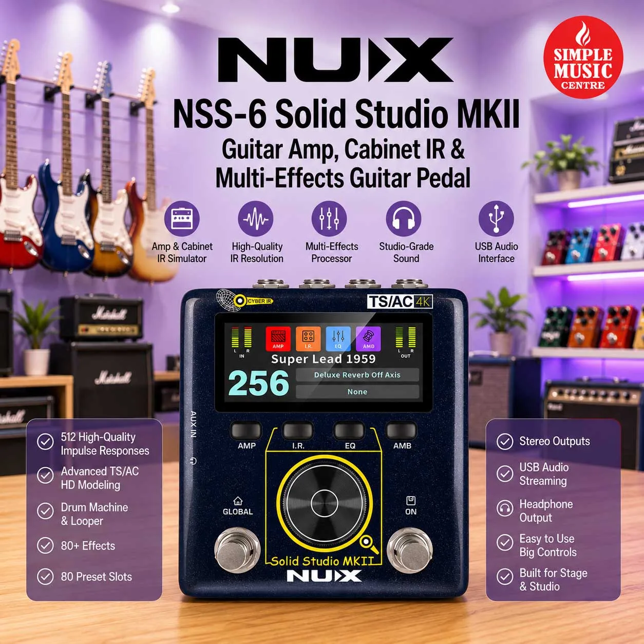 Buy Nux NSS-6 Solid Studio MKII Guitar Amp, Cabinet IR & Multi